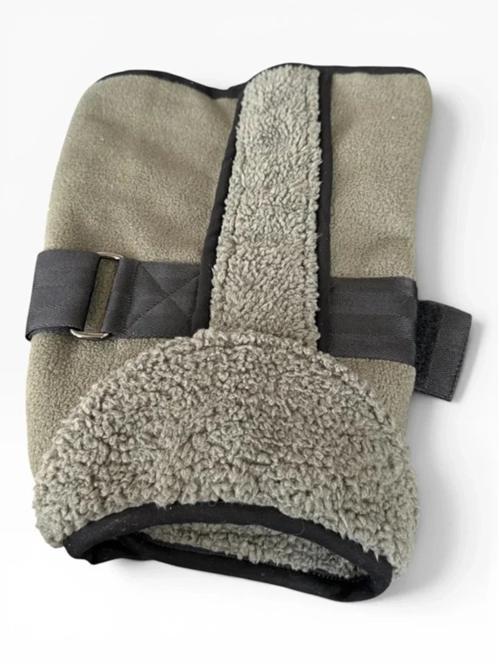 Pet Passion Aspen The Cozy Sherpa Vegan Shearling Dog Coat, Olive, X-Small